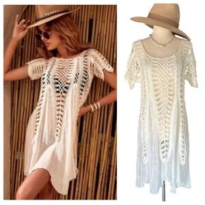 Paradise open crochet cover-up or dress